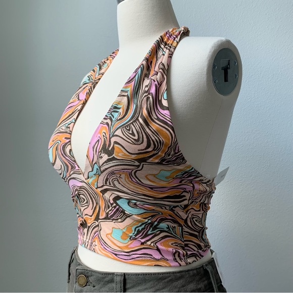 Festival Retro Halter Crop Top - Picture 4 of 16